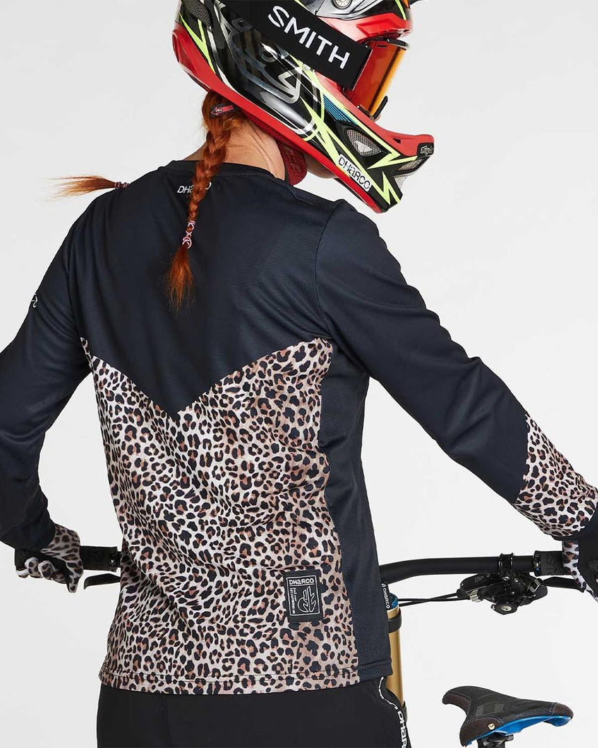 Womens Gravity Jersey | Leopard | Long Sleeves | WOMENS TOPS | DHaRCO | Image 3 of 5