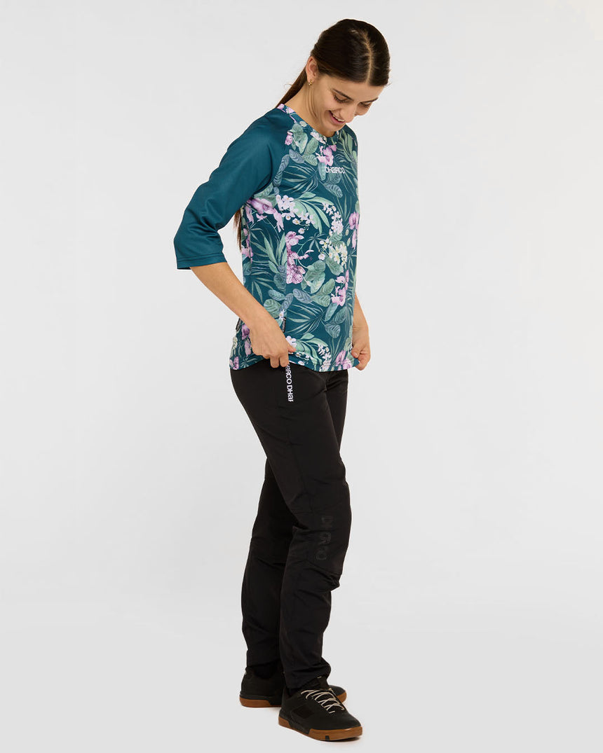 Womens 3/4 Sleeve Jersey | Wild Orchid