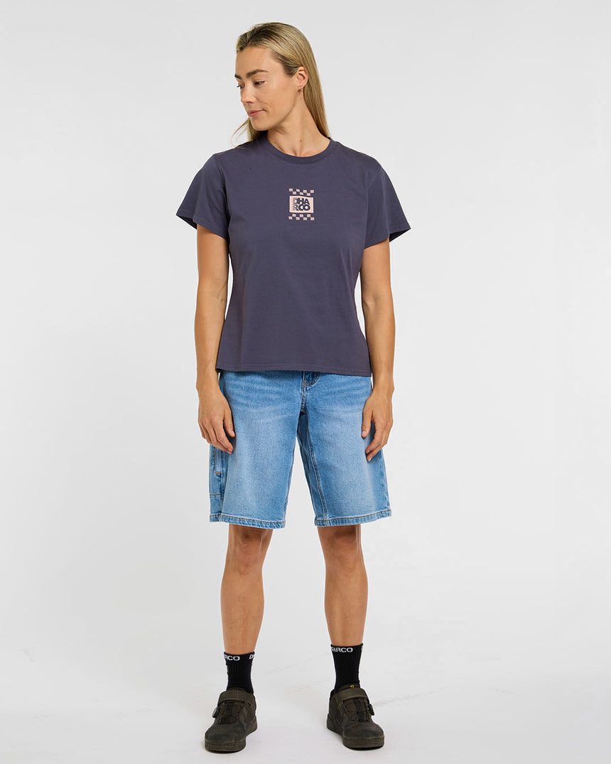 Womens Cotton Tee | Checkmate | Short Sleeves | WOMENS TOPS | DHaRCO | Image 6 of 6