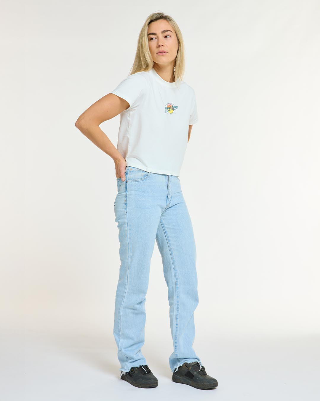 Womens Cotton Crop | Decade of DHaRCO White