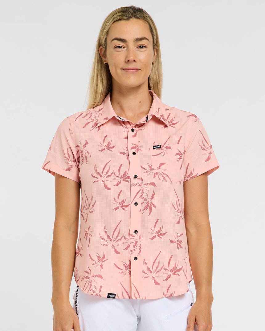 Womens Tech Party Shirt | Pink Palm