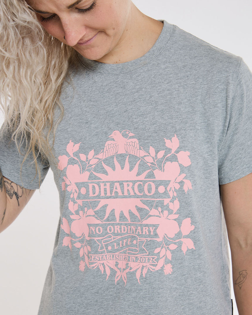 Womens Cotton Tee | Grey Marble