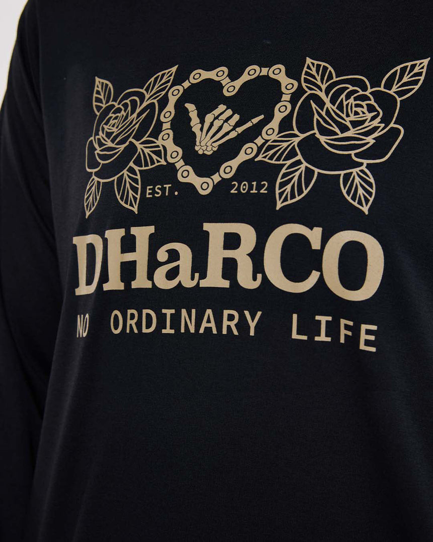 Womens Long Sleeve Tech Tee | Black