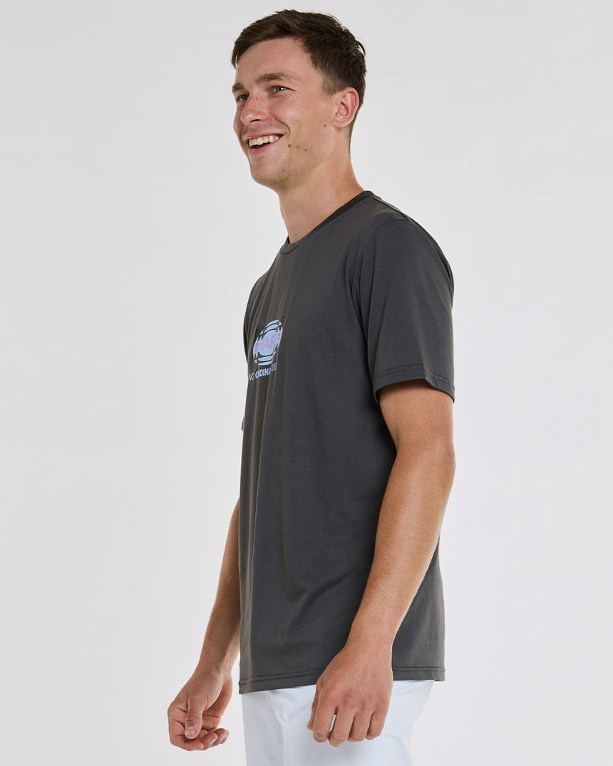 Mens Short Sleeve Tech Tee | Charcoal