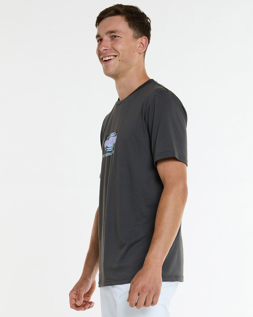 Mens Short Sleeve Tech Tee | Charcoal
