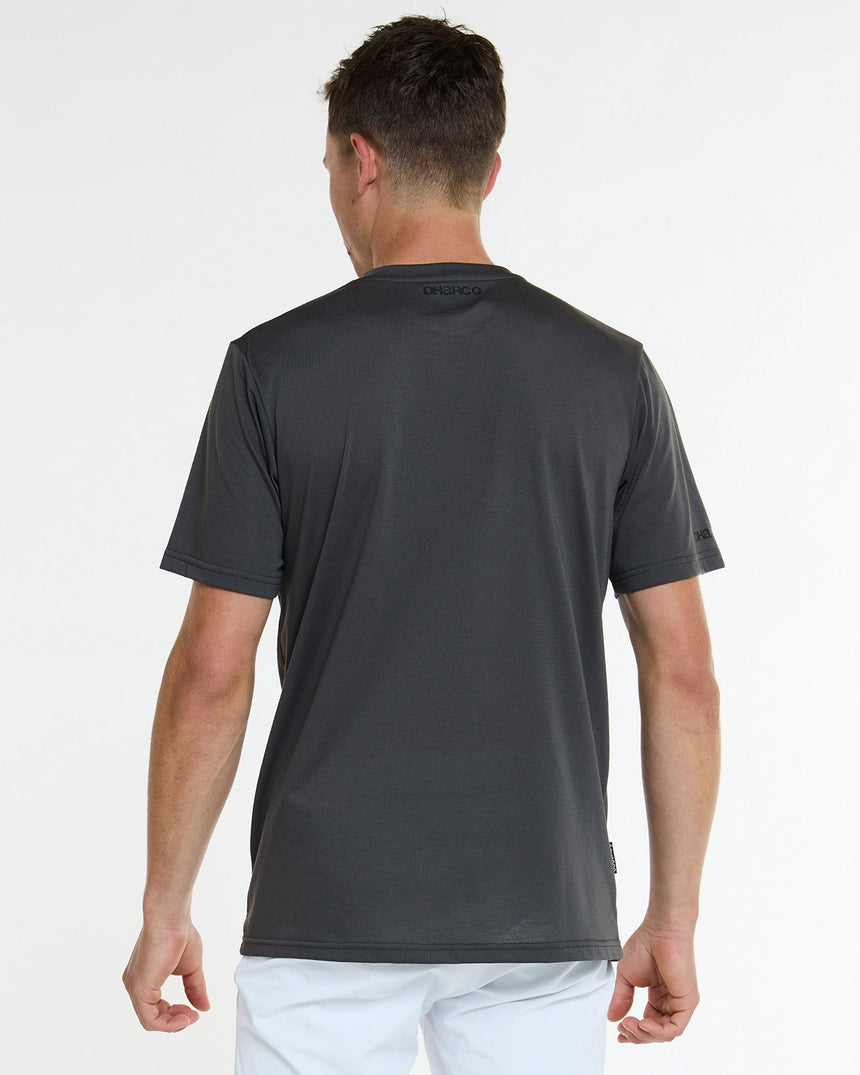 Mens Short Sleeve Tech Tee | Charcoal | Short Sleeves | MENS TOPS | DHaRCO | Image 3 of 7