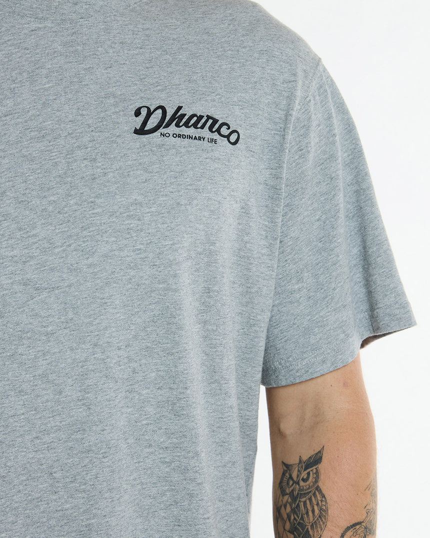 Mens Cotton Tee | Grey Marble