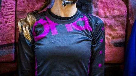 AMB tests our ladies 3/4 sleeve jerseys