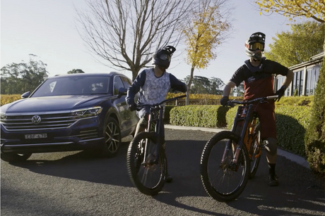 VW ad at Greenvalleys MTB Park