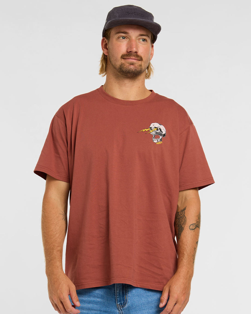 Mens Cotton Tee | Rust | Short Sleeves | MENS TOPS | DHaRCO | Image 1 of 6