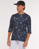 Mens 3/4 Sleeve Jersey | Dark Fraser