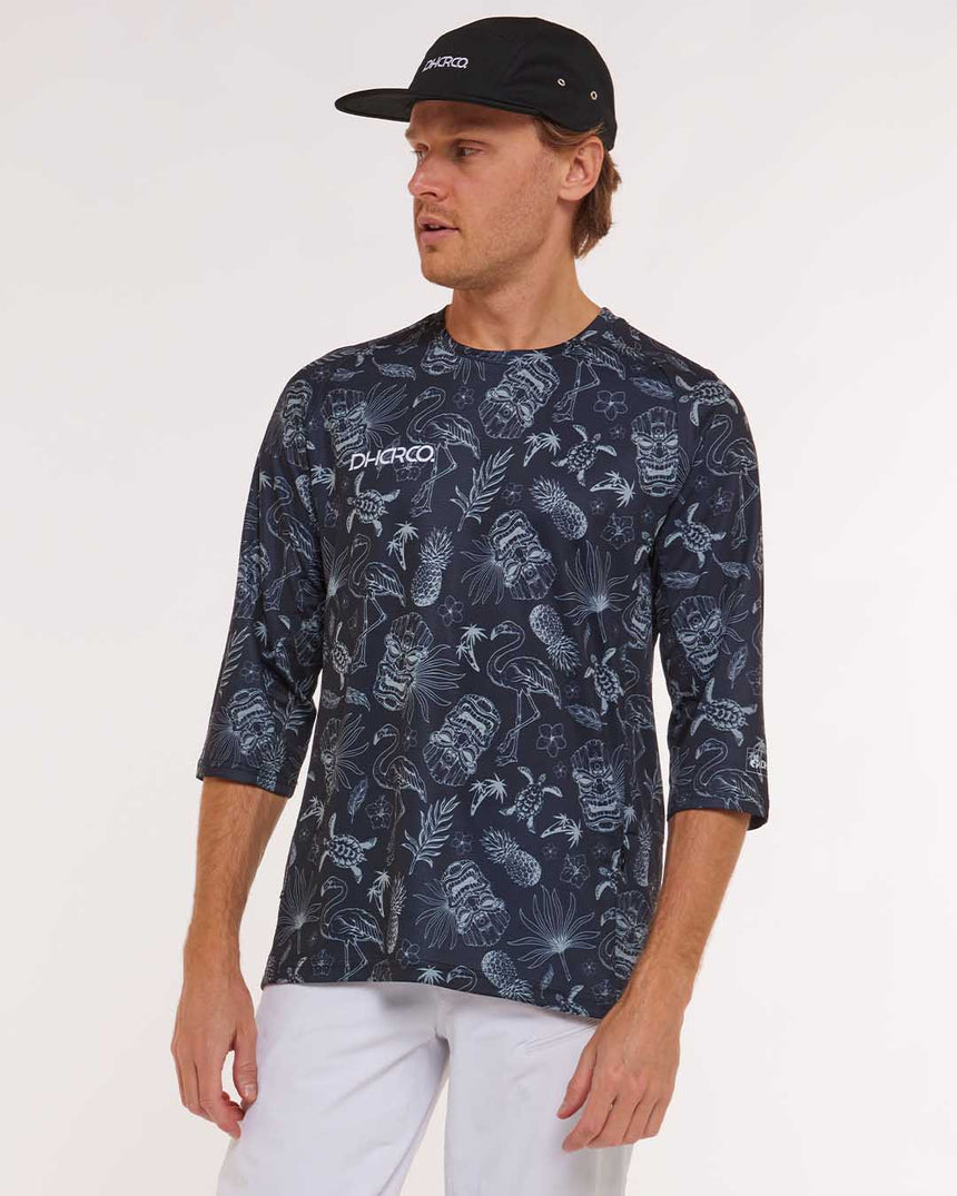 Mens 3/4 Sleeve Jersey | Dark Fraser