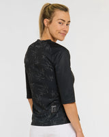 Womens 3/4 Sleeve Jersey | Leopard Palm