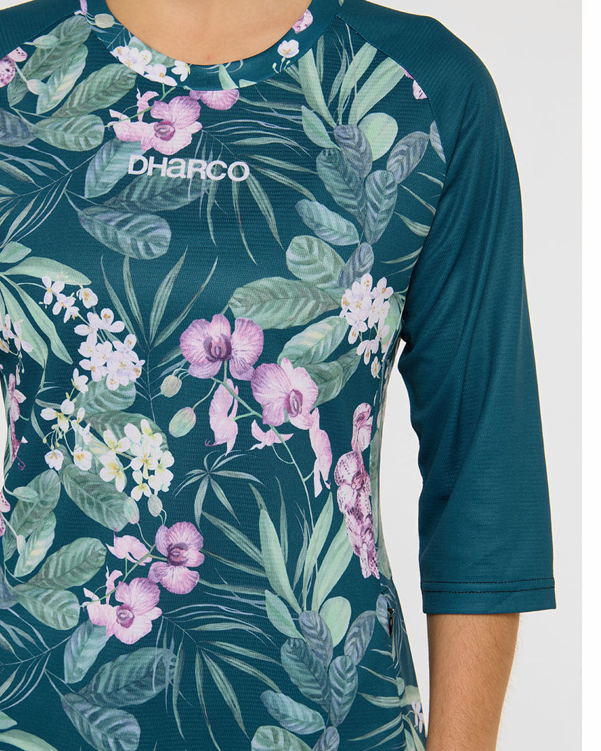 Womens 3/4 Sleeve Jersey | Wild Orchid