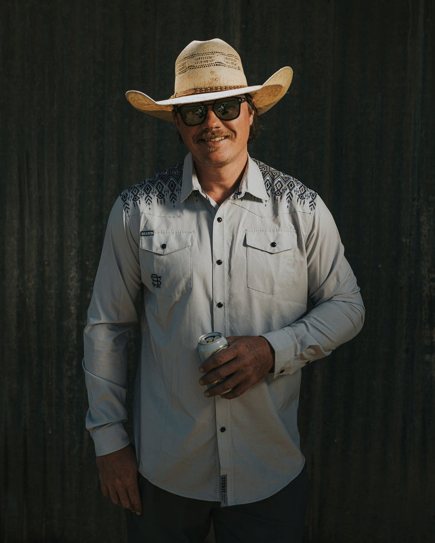 Mens Tech Long Sleeve Shirt | Kyle Strait Signature Rattlesnake