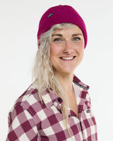Loose U-Knit Beanie | Sangria