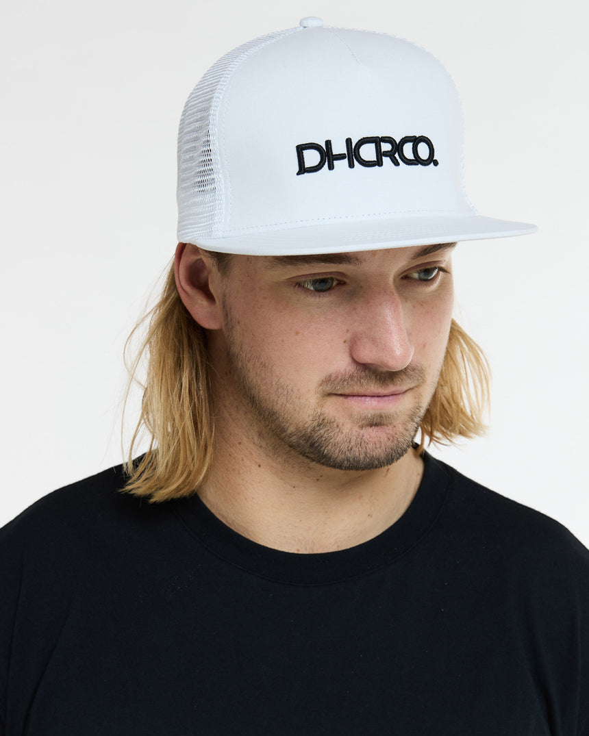 Flat Brim Trucker | White