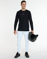 Mens Long Sleeve Tech Tee | Black
