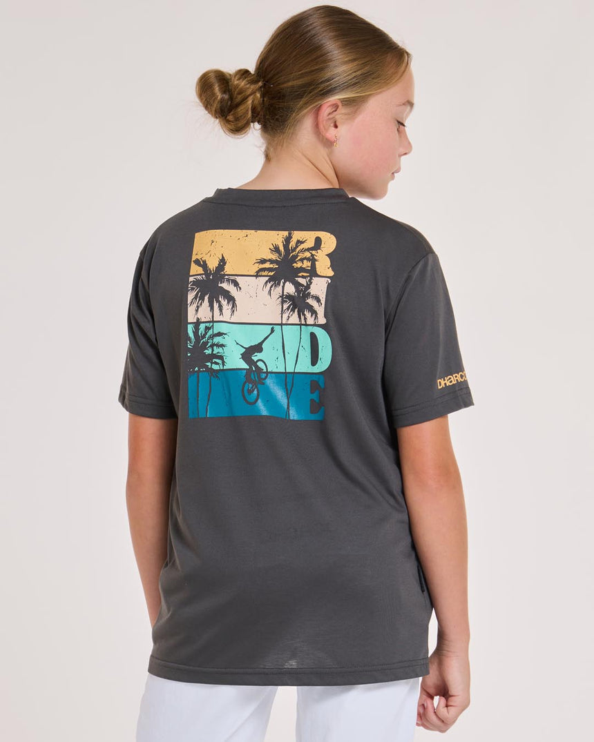 Youth Short Sleeve Tech Tee | Charcoal